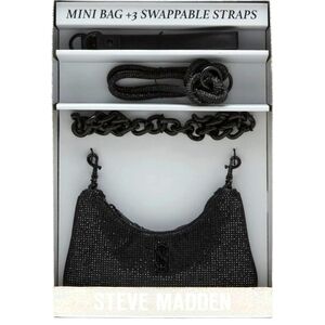 NIB Steve Madden Chris bag w/ 3 swappable straps gift set Christmas